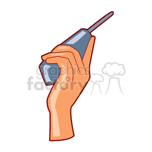 A Single Hand Holding a Phone clipart. Commercial use image # 156586