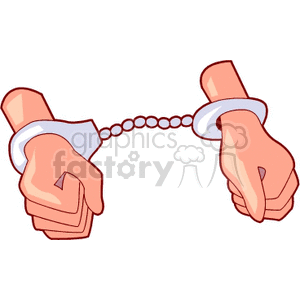 hands handcuffed clipart. Commercial use image # 158298