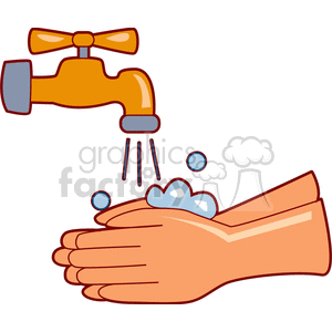 washing hands clipart. Commercial use image # 158400