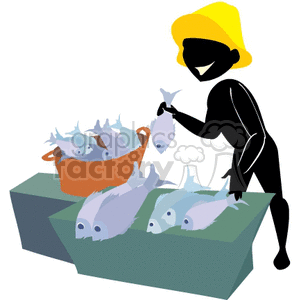 fishmonger clipart. Commercial use image # 161215