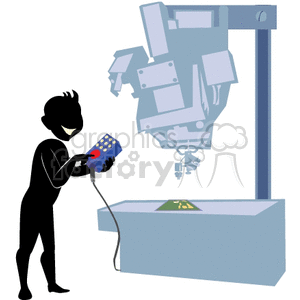 Robotic circuit board maker clipart. Commercial use image # 161231