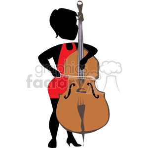  shadow people work working occupations musician cello music opera orchestra  Clip Art People Occupations black red
