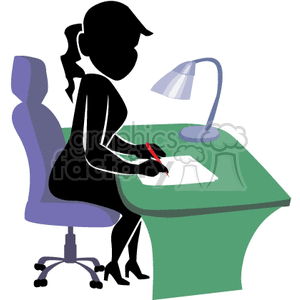 shadow people work working occupations secretary paperwork office business art artist artists writing writer writers desk   occupation131 Clip Art People Occupations 