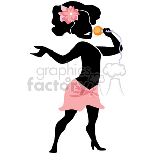 female singer clipart. Royalty-free image # 161315