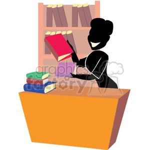 library bookshelf clipart. Commercial use image # 161389