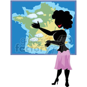 female meteorologist clipart. Royalty-free image # 161391
