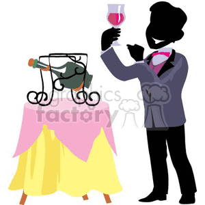 wine taster clipart. Commercial use image # 161421