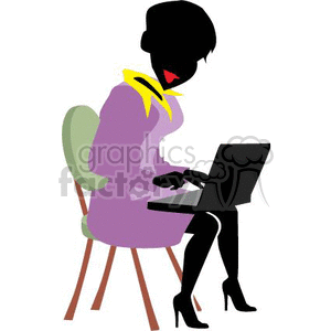 female programmer clipart. Commercial use image # 161433