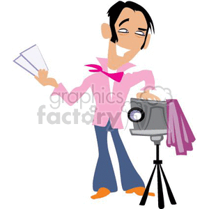 funny photographer guy clipart. Commercial use image # 161447