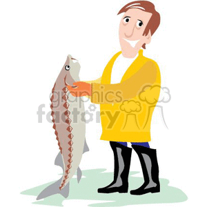  people job jobs work working occupation occupations career careers fish fishermen fishing catch  Clip Art People Occupations  salmon