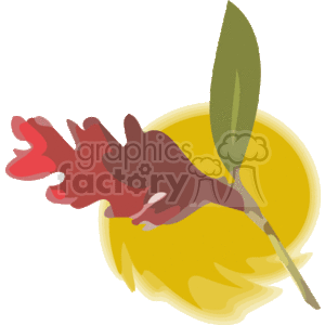 red tropical flower clipart. Commercial use image # 162982