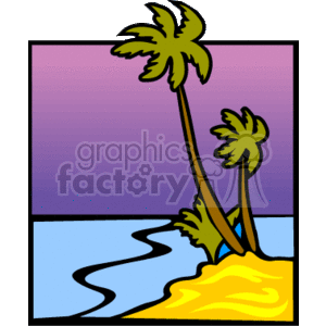 tropical island beach clipart. Royalty-free image # 163012