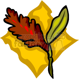 tropical flower red with gold background clipart. Commercial use image # 163017