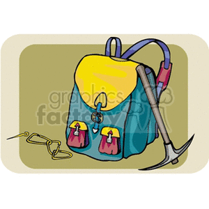   backpack backpacks mountain climber climbers climbing  alpinistsset.gif Clip Art Places Outdoors 
