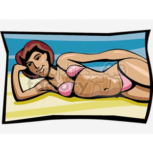   girl girls lady ladies women woman swimsuit swimsuits beach vacation  girl6.gif Clip Art Places Outdoors 
