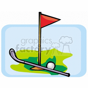   golf golfing flag sports golfer golfers  golfset.gif Clip Art Places Outdoors 