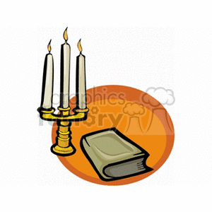   bible bibles religion religious candle candles  candlebook.gif Clip Art Religion 