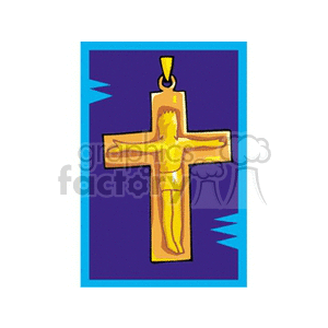 A pendant of jesus on the cross clipart. Commercial use image # 164367