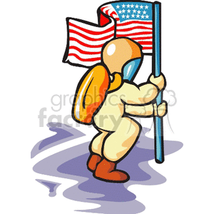 astronaut-flag clipart. Royalty-free image # 165247