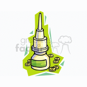   nasal spray medicine medical bottle bottles drug drugs Clip Art Science Health-Medicine 