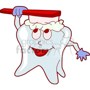 tooth brushing it self clipart. Royalty-free image # 166130