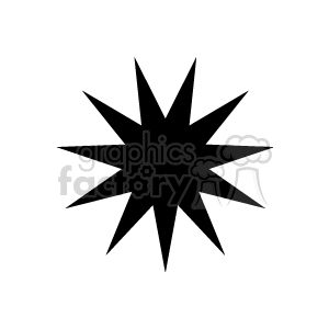 Solid black star shape. clipart. Royalty-free image # 166209