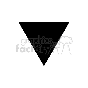 Black triangle shape. clipart.