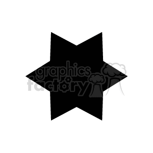Black 6 point star. clipart. Royalty-free image # 166249