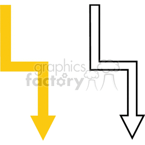 Yellow and white arrows. clipart. Royalty-free image # 166294