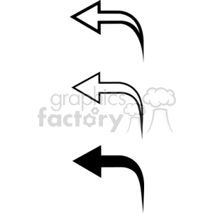 Black and white arrows. clipart. Royalty-free image # 166299