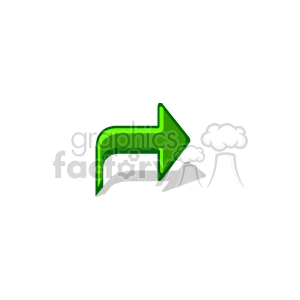 Green arrow pointing to the right. clipart. Royalty-free image # 166334