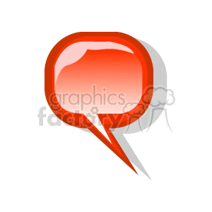 Red chat bubble. clipart. Royalty-free image # 166339