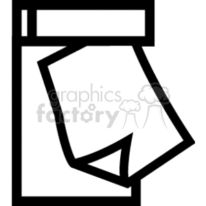 Line art of a paper tablet. clipart. Royalty-free image # 166354