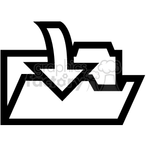 clipart - black folder icon.
