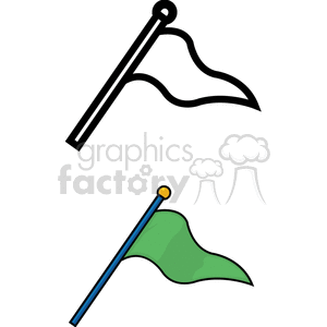   flag flags green golf  BIM0363.gif Clip Art Signs-Symbols 
