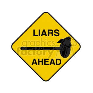 liars ahead sign clipart. Commercial use image # 166449