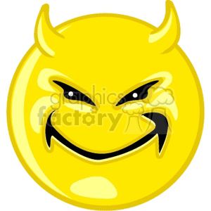   face smilie faces evil emoticon emoticons smilies  PIM0105.gif Clip Art Signs-Symbols devil smiley