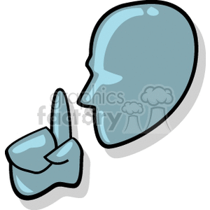 clipart - Silent sign.