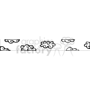 Black and white clouds clipart. Commercial use image # 166981