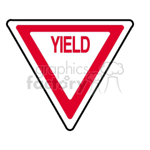  sign signs street yield  YIELD01.gif Clip Art Signs-Symbols Road Signs 
