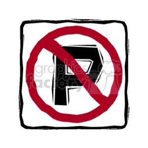 no_parking clipart. Commercial use image # 167376