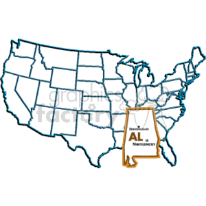 Alabama USA clipart. Commercial use image # 167601
