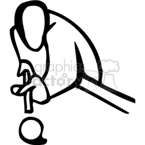 man playing pool clipart. Commercial use image # 167800