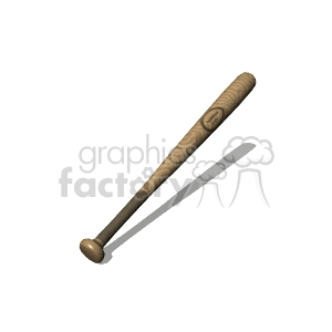 3D baseball bat clipart. Commercial use image # 167874