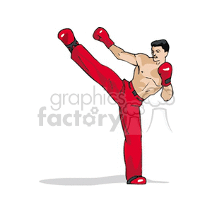 kick boxer clipart. Royalty-free image # 167975