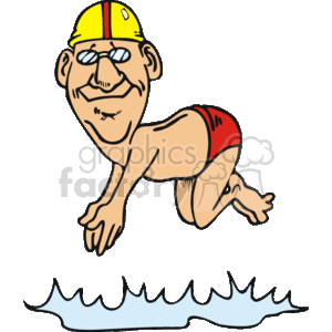 sports cartoon funny cartoons swimming swimmer diving   Sports012_c_ss Clip Art Sports diver dive silly man character guy swim splash
