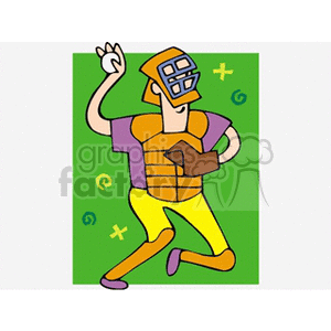 Baseball catcher clipart. Commercial use image # 168425