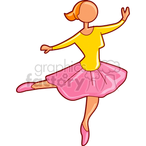 Ballerina wearing a tutu clipart. Commercial use image # 168800