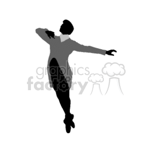   ballet dancer dancing dance dancers ballerina ballerinas silhouette silhouettes  maledancer4.gif Clip Art Sports Dancing 