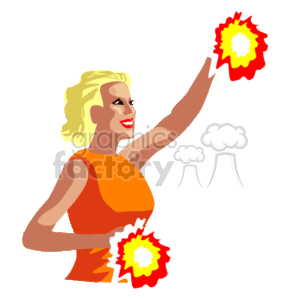 blond cheerleader clipart. Royalty-free image # 168976